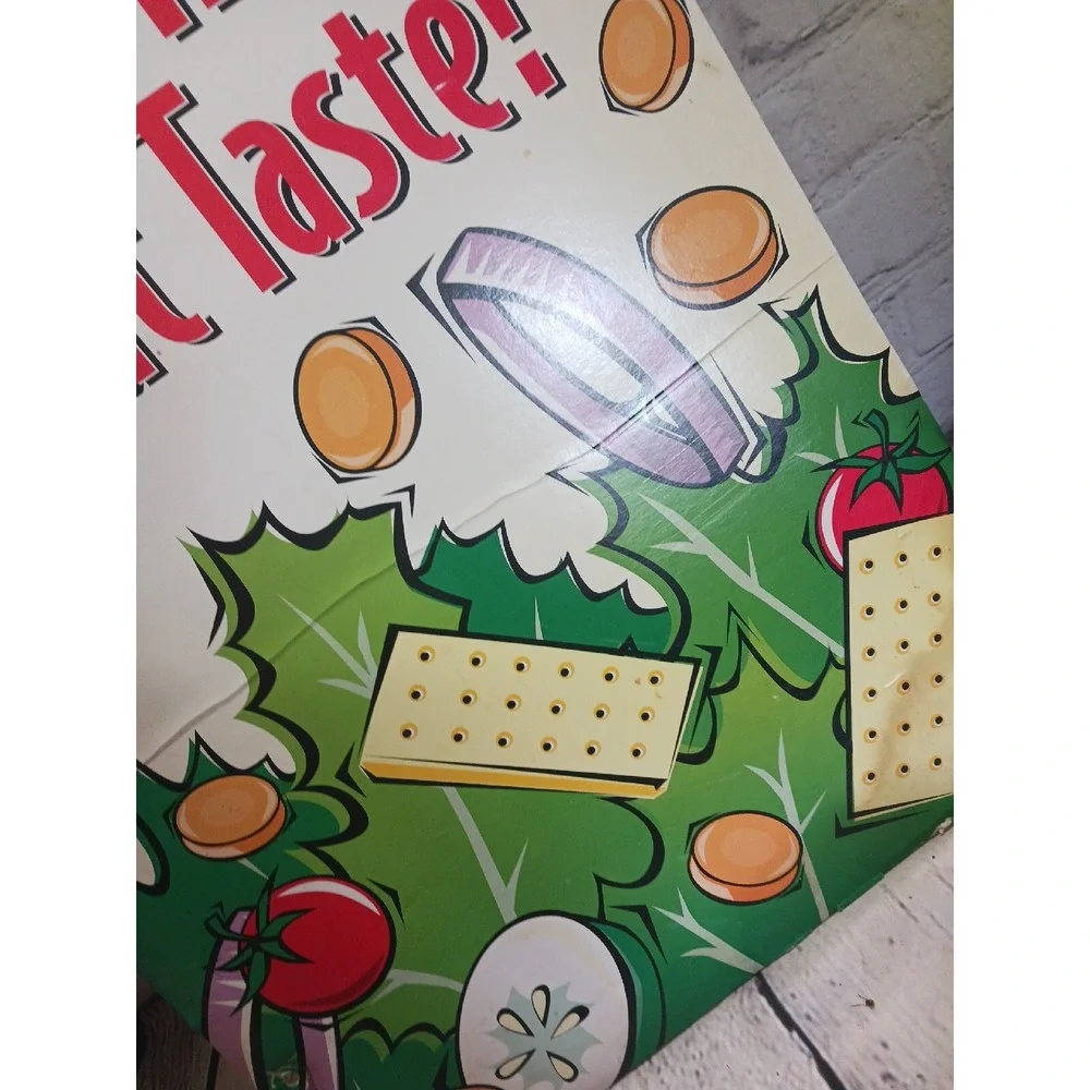 VTG Keebler Store Display Sign Banana Pudding & Club Crackers Double Sided 13x25